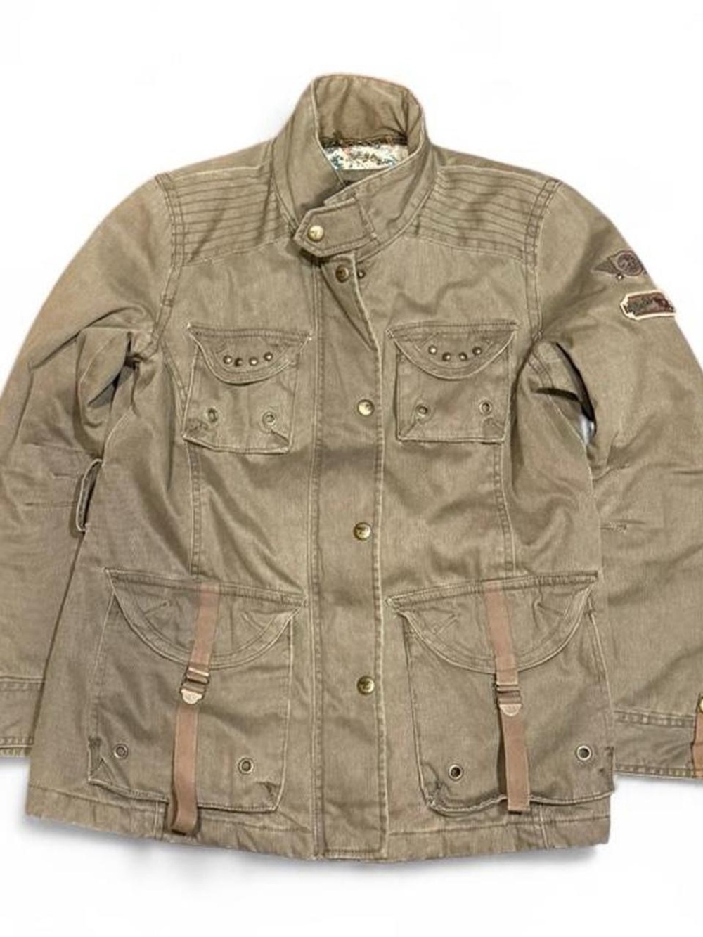 Y2K Buffalo Military Utility Patched Lace Jacket